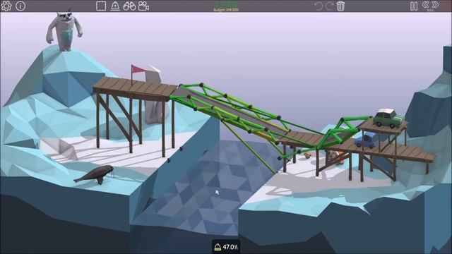 Poly Bridge Snow Drift 3-6 Up & Away смотреть онлайн