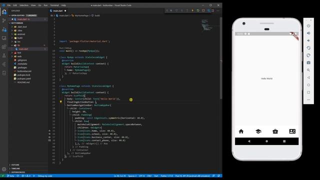 Custom BottomNavigationBar in Flutter смотреть онлайн
