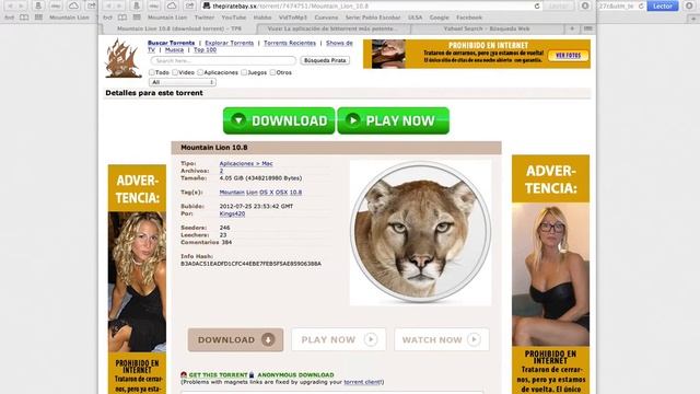 Mountain Lion ( OS X ) Gratis смотреть онлайн