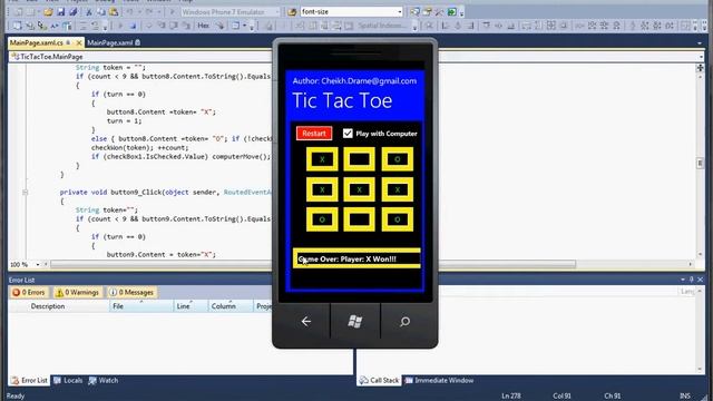 game Tic Tac Toe Windows Phone смотреть онлайн