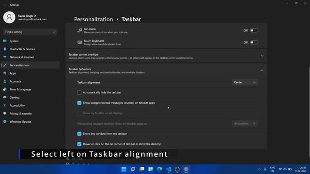 How to move start button to left on Windows 11 смотреть онлайн