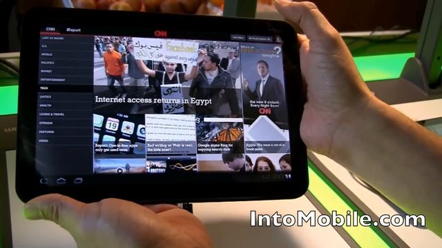 CNN Android Honeycomb tablet app hands-on demo from Google HQ смотреть онлайн