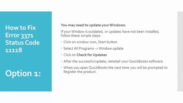 QuickBooks Error 3371 смотреть онлайн