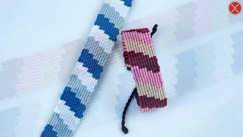 Macrame tutorial ｜ DIY How to make a stripe Macrame Bracelet ｜ 【Step by Step】 смотреть онлайн