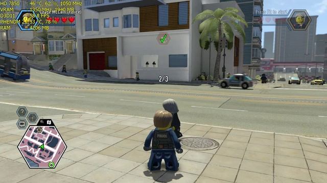 Lego City Undercover (HD 7850/R7 265/R7 370 | Phenom II X4) [Max/60] смотреть онлайн