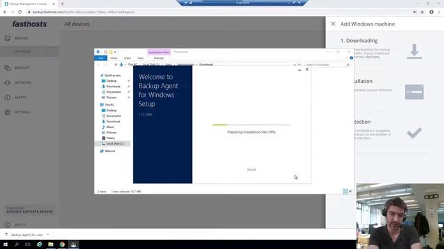 How to install the Fasthosts Cloud Backup agent on a Windows device смотреть онлайн