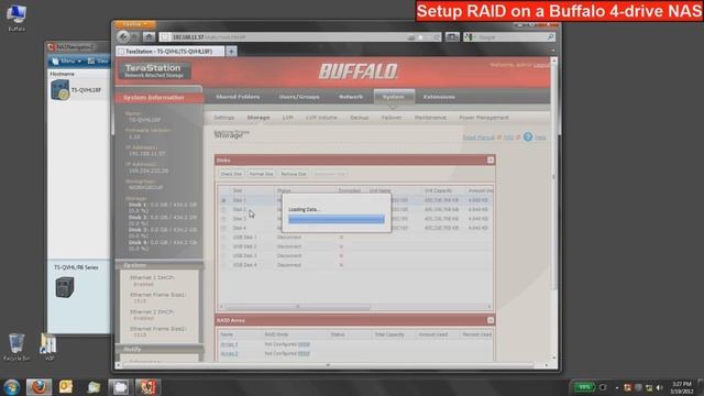 Setup RAID on Buffalo Four-Drive LinkStation or TeraStation NAS смотреть онлайн
