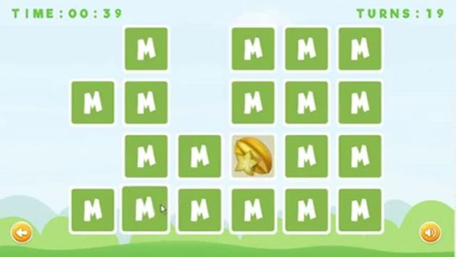 Memory fruits matching game 24 cards mode complete score time 01:17 смотреть онлайн