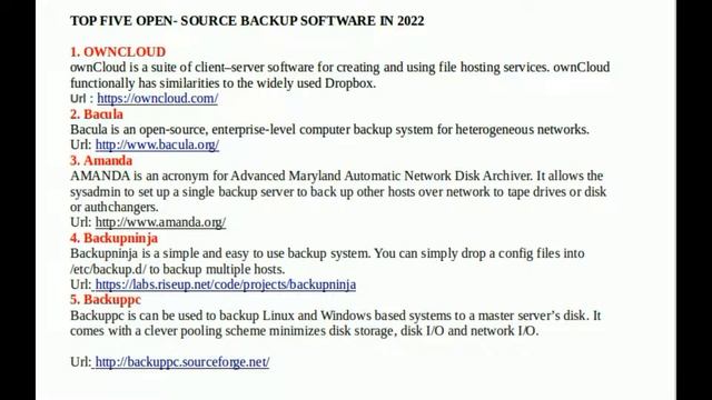 TOP FIVE OPEN SOURCE BACKUP SOFTWARE IN 2022 | LINUX KURIOSITY смотреть онлайн