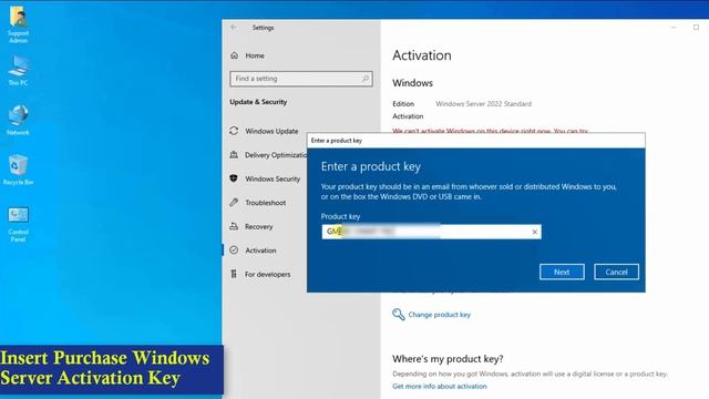 How to Active Windows Server 2022 with a License Key | Microsoft original License. смотреть онлайн