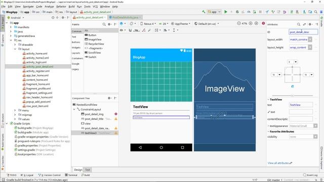 Community Blog App #10: Post Details Activity Design | Android Studio Tutorial смотреть онлайн