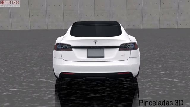 Tesla Model S Plaid, 2021, 3d model смотреть онлайн