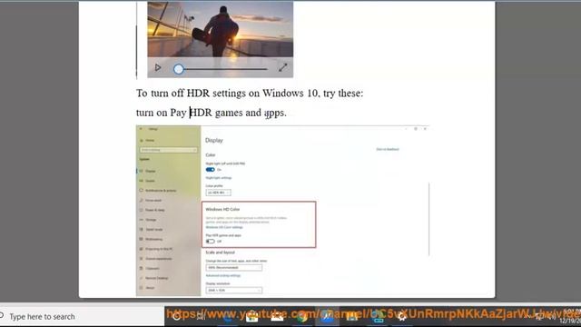 Enable Windows HD Color (HDR) on Windows 10 смотреть онлайн