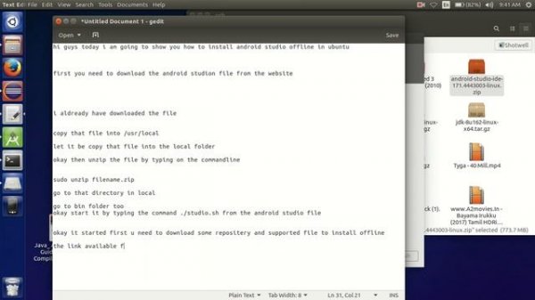 How to install android studio offline