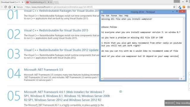 missing dll 110 or 140 Wamp server 3. window 8 record 23 40 0527 02 2017 смотреть онлайн