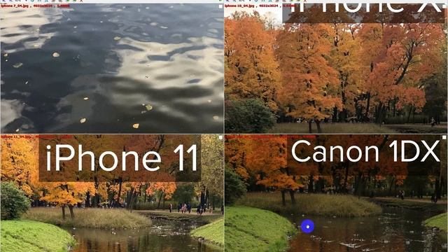 iphone 7, X, 11, Canon DX photo comparison смотреть онлайн