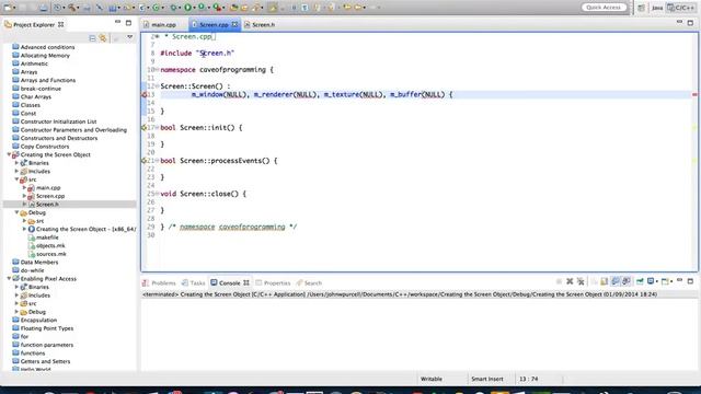C++Tutorial for Beginners 63 - Creating the Screen Class смотреть онлайн