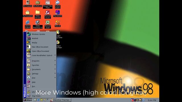 Classic Windows 98 Desktop Themes Original & Plus Start Up & Shutdown Sounds V2 смотреть онлайн