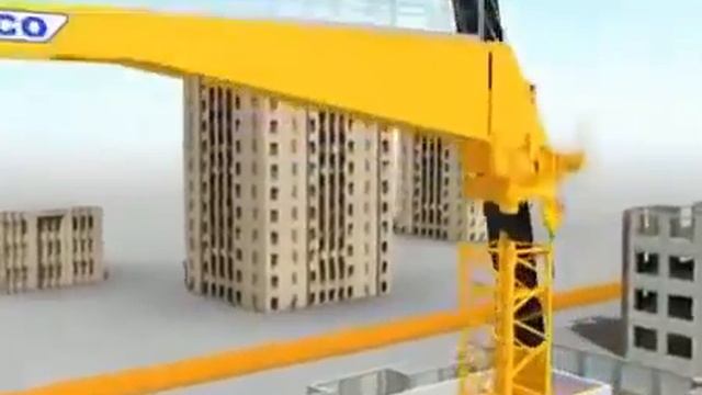 Башенный кран San Marco SMTTH 601 собирают по кускам смотреть онлайн