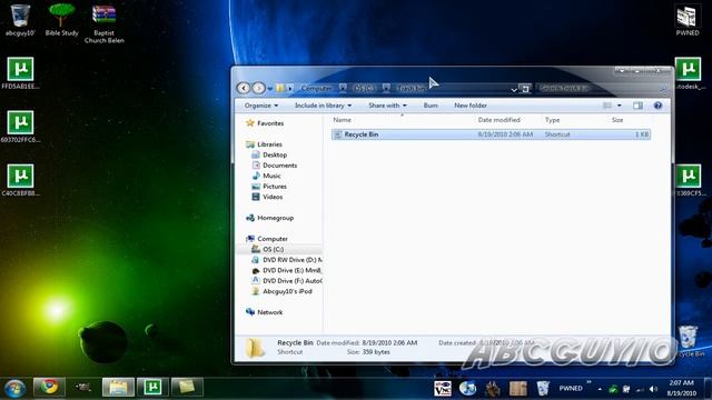 How to pin the Recycle bin to Windows 7 Taskbar смотреть онлайн