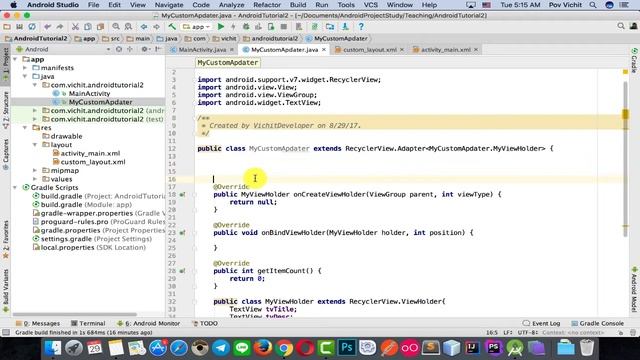 Android Tutorial - #18 How to Create Recyclerview in Android Studio смотреть онлайн