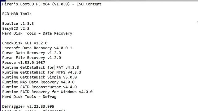 Hiren’s BootCD PE x64 v1 0 0 – ISO Content смотреть онлайн