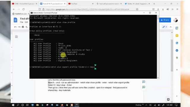 Easily find all Wi Fi passwords with only 1 command | CMD | windows 11/10/8/7/xp смотреть онлайн
