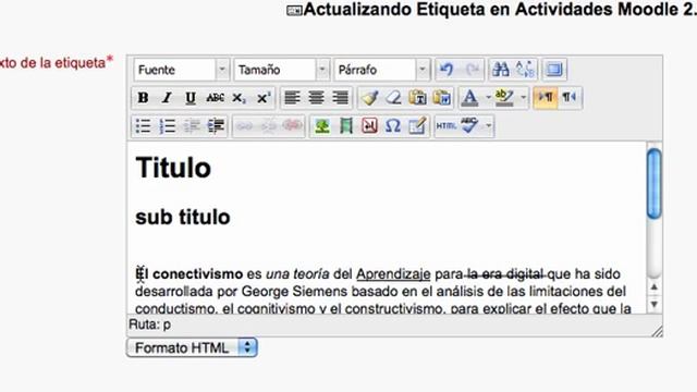 Moodle 2.2 editor HTML Parte 2 de 5 смотреть онлайн