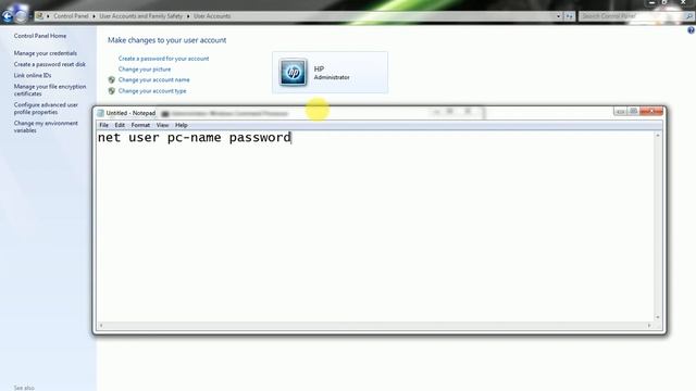 How to Change/Remove Windows Password without Old Password using cmd смотреть онлайн
