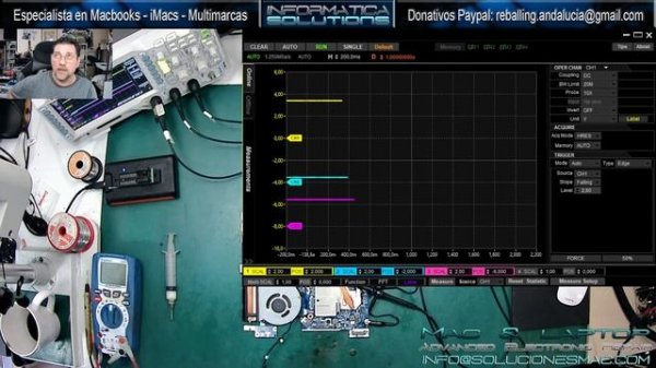 #036 - Lenovo G50-45 (Type 80E3) - Bios Corrupta... Lo vemos con el Osciloscopio