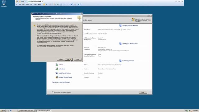 How to install active directory on Windows 2008 Server смотреть онлайн
