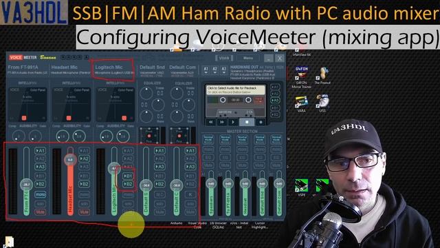 SSB|FM|AM FT-991A Voice processing for ham radio using PC sound card mixer смотреть онлайн
