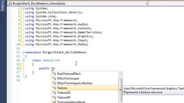 XNA 4 Course I Ch 11 02 Create a New Class for Sprite Objects смотреть онлайн