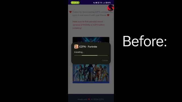 Install OG Fortnite in Android 14 #ezfn #nova #erafn смотреть онлайн