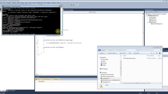 dotNET 2.0/C# Deploying A Windows Service, Command-Line Method смотреть онлайн