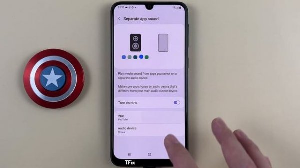 Separate app sound on Samsung M31 Android 12