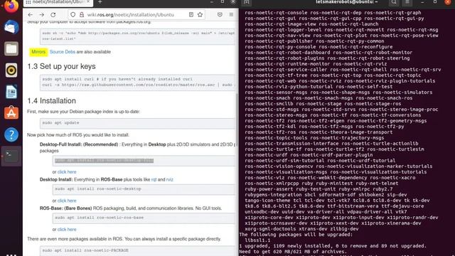 Install Robot Operating System (ROS) Noetic Ninjemys on Ubuntu 20.04 | ROS Tutorial | LetsmakeRobot смотреть онлайн