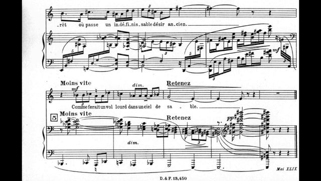Florent Schmitt - Trois Poemes de Robert Ganzo for Voice and Piano, Op. 118 (1949) [Score-Video] смотреть онлайн