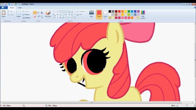 [MLP] "Apple Bloom" Speedpaint- MS Paint (HD) смотреть онлайн