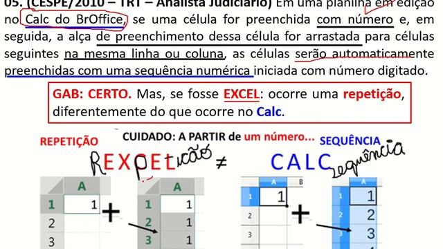 Excel x Calc - Alça de Preenchimento: Macetes, Pegadinhas e Questões смотреть онлайн