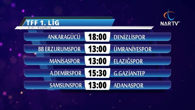 TFF 1 LİG MAC TAKVİMİ смотреть онлайн
