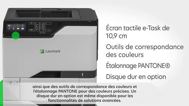Lexmark CS728de Imprimante laser couleur sur Busiboutique смотреть онлайн