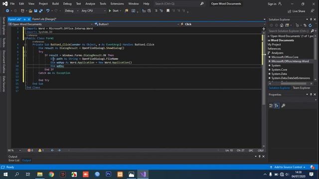 How to Open Word Documents in RichTextBox VB.NET смотреть онлайн