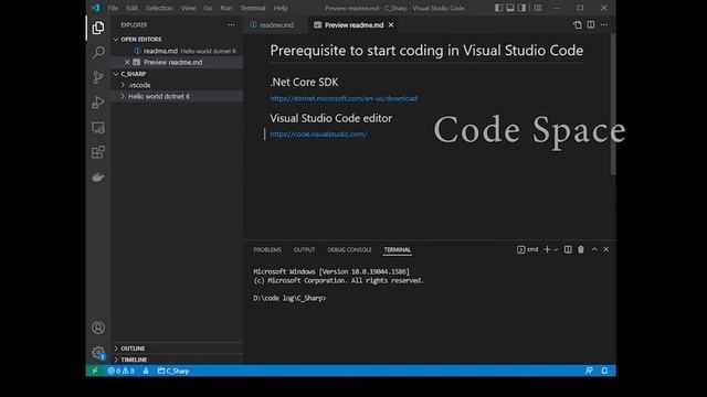 Prerequisite to start C# net 6 in VS Code смотреть онлайн