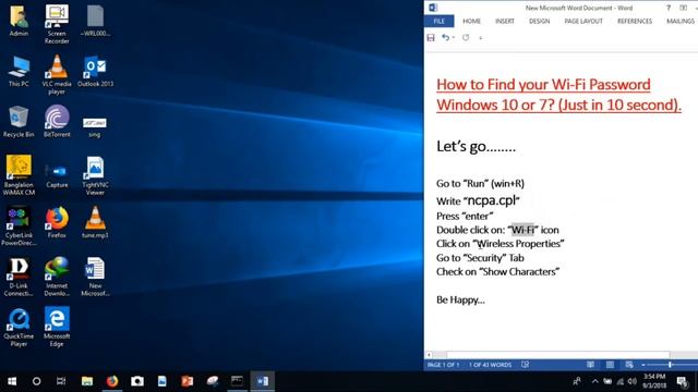 How to Find your Wi-Fi Password Windows 10 or 7? (Just in 10 second). смотреть онлайн
