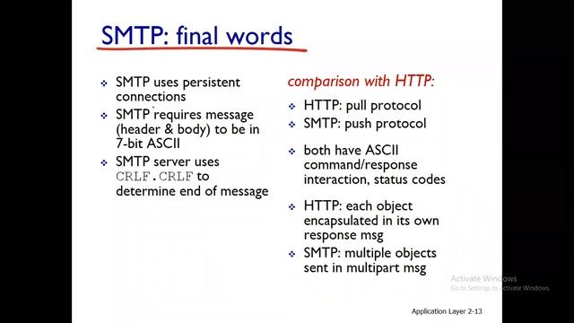 Lecture 10: Electronic Email | SMTP | POP3 | IMAP смотреть онлайн