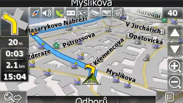 Navitel 5: Prague routing demonstration смотреть онлайн