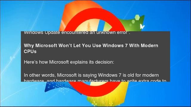 How (and Why) Microsoft Blocks Windows 7 Updates on New PCs смотреть онлайн