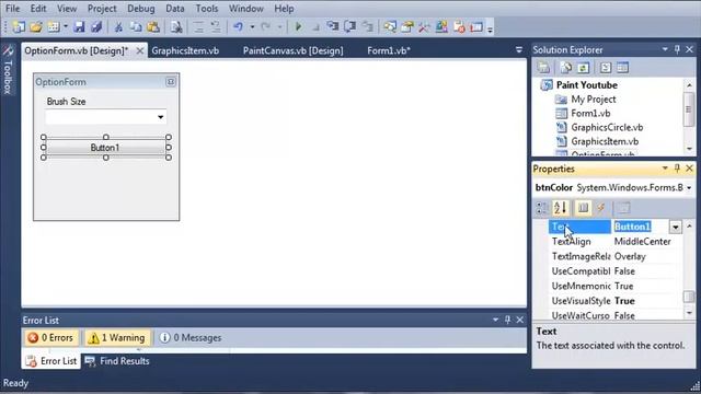 174 Paint Part 7 Creating The Options Form смотреть онлайн