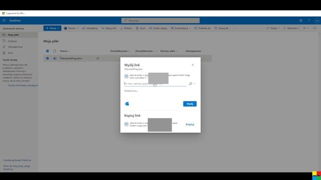 Jak udostępnić plik z chmury OneDrive osobie w organizacji? смотреть онлайн